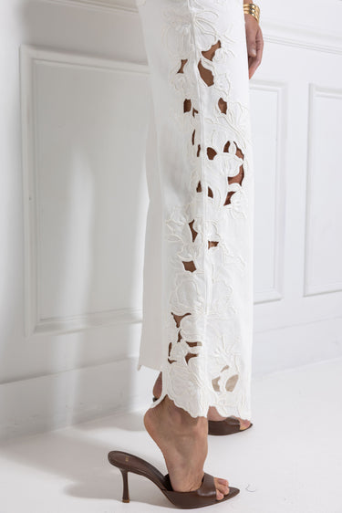 Simkhai Porter Embroidered Jean Marshmellow