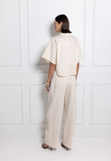 Nanushka Hettie Linen Viscose Barrel-Leg Pants