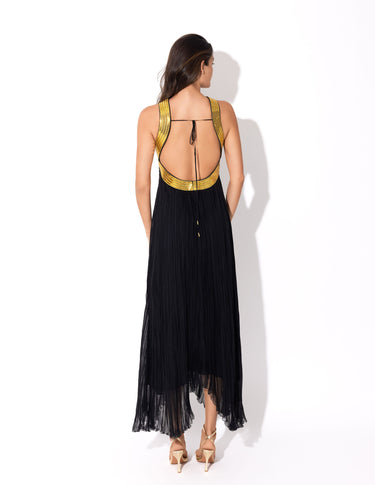 Alberta Ferretti Gown Black with Gold