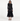 Self-Portrait Black Knit Metallic Chiffon Midi Dress Black