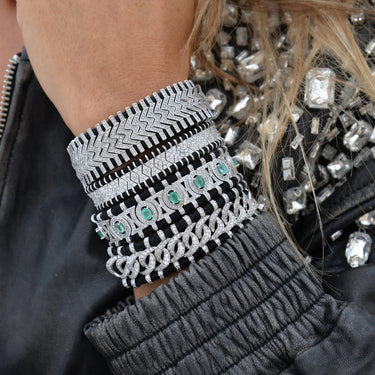 Van den Abeele Sao Paulo Black and Emeralds bracelet