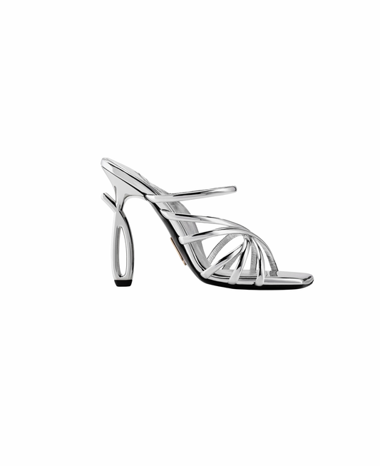 Daniela Uribe Entwine Sandals Electric Silver
