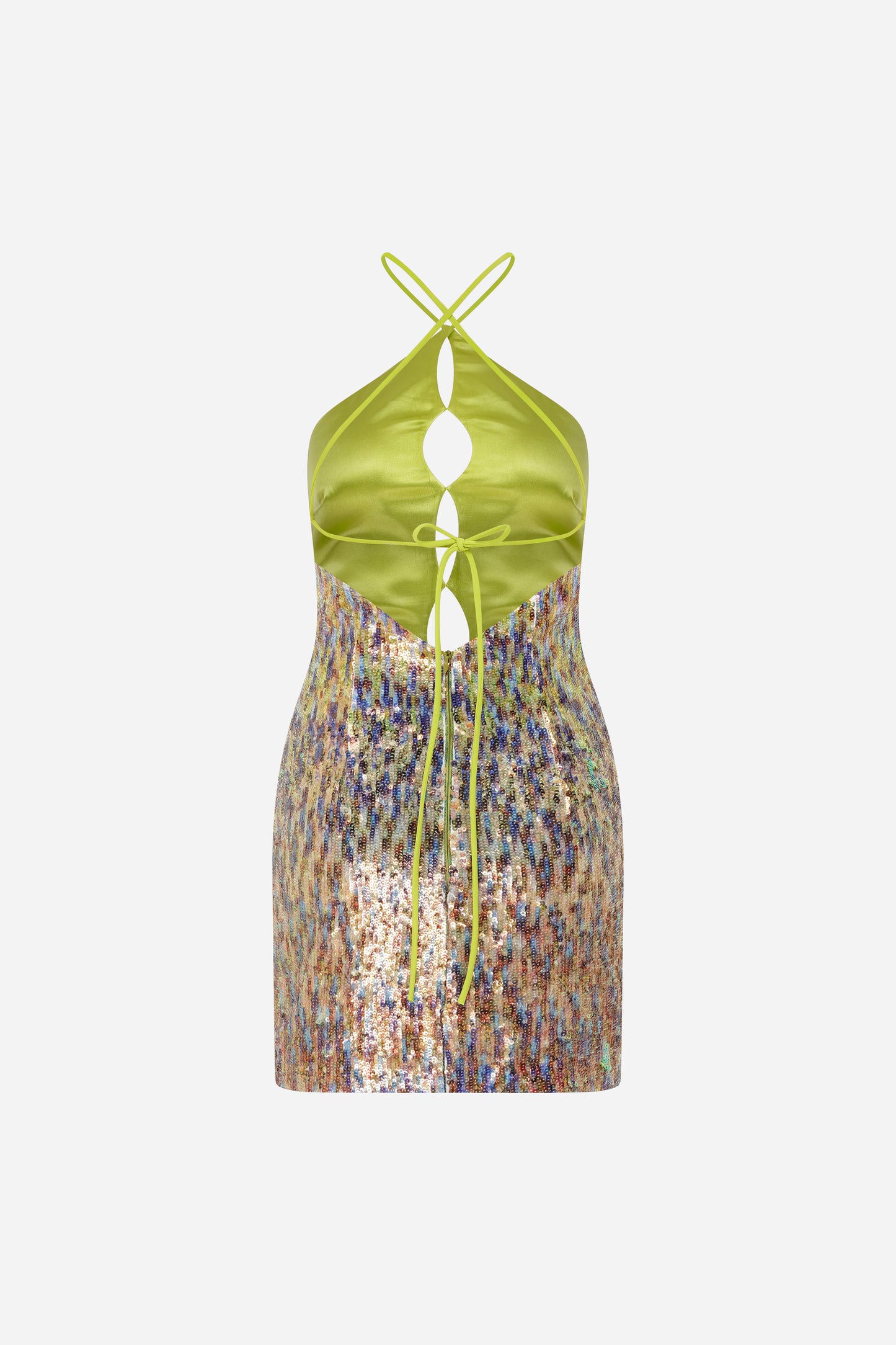 ILA GISELE  Mini Dress with Cutout Details in Sequin