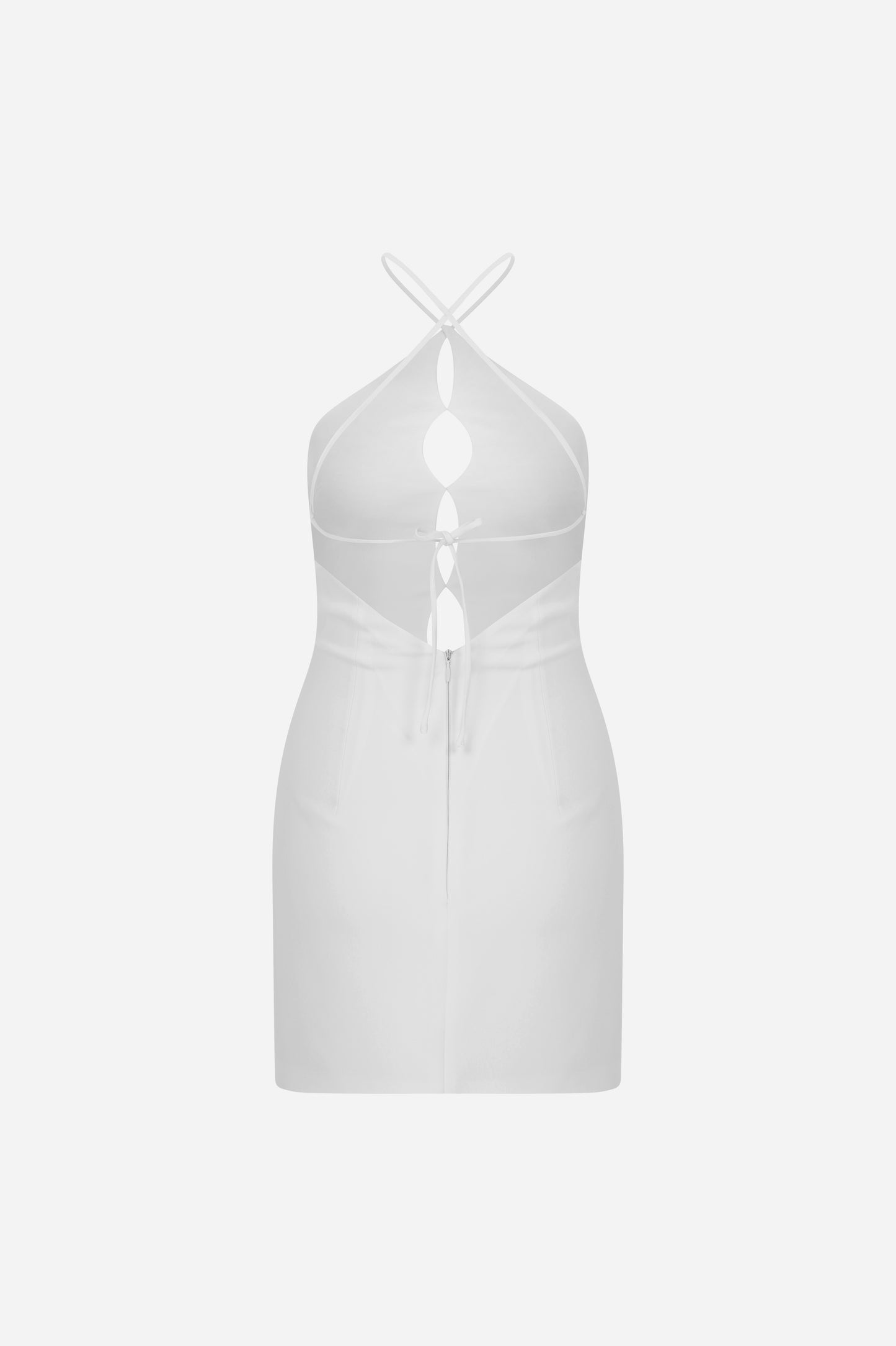 ILA GISELE  Mini Dress with Cutout Details in White