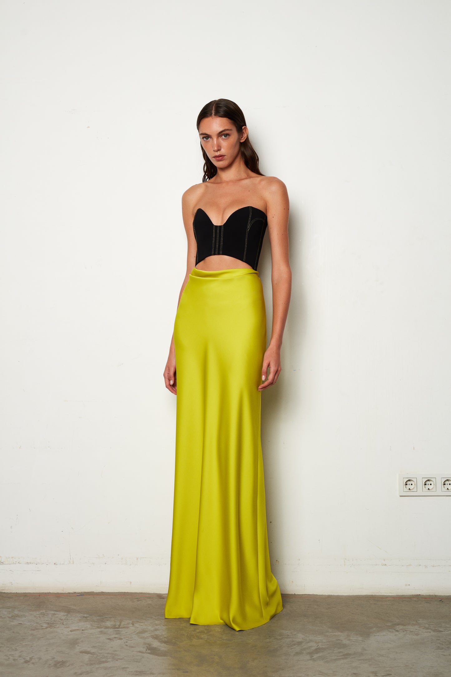 ILA PINA Corsetry Inspired Strapless Maxi Dress