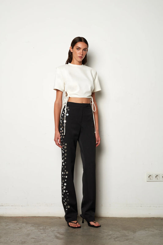 ILA VIVA Cropped T-shirt With Side Detail
