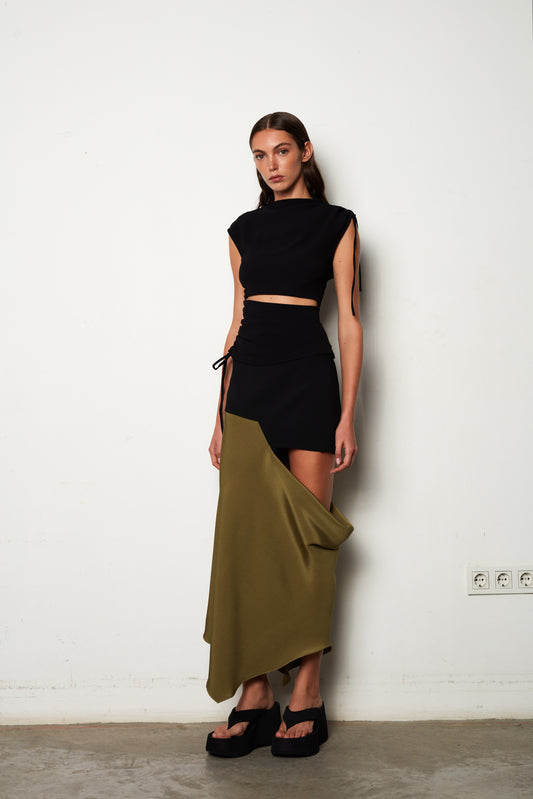 ILA GARCIA Leg Revealing Midi Skirt