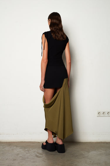 ILA GARCIA Leg Revealing Midi Skirt
