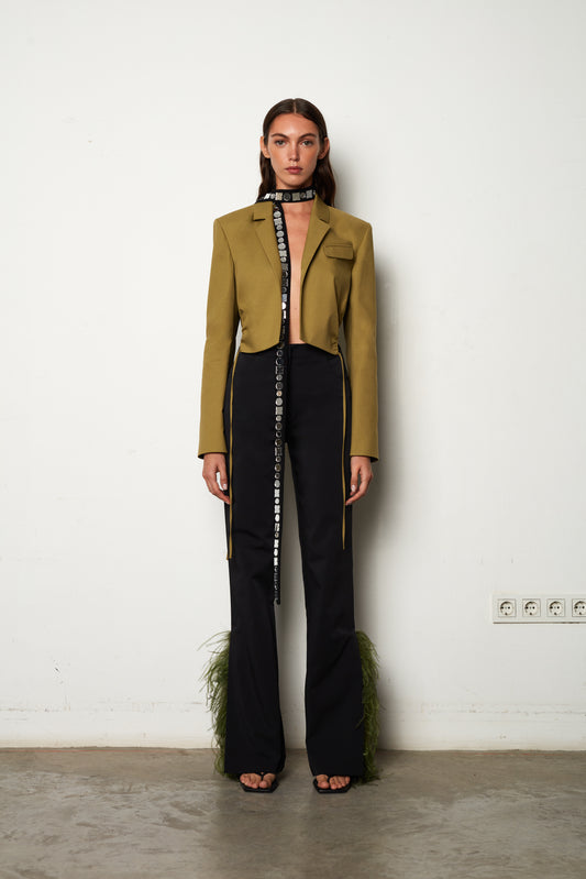 ILA RUTH Cropped Blazer With Side Details