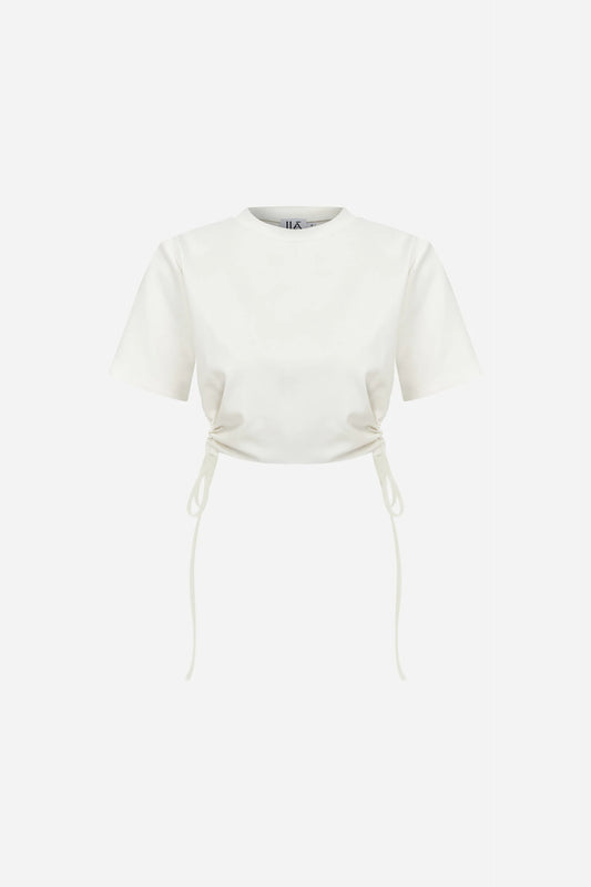 ILA VIVA Cropped T-shirt With Side Detail