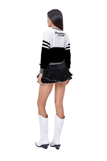 Moschino Jeans Cotton Cashmere Heart Sweater Black