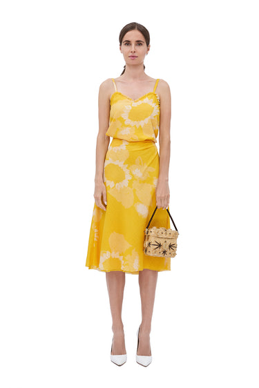 Moschino Jeans Sunflower Print Creponne Blouse