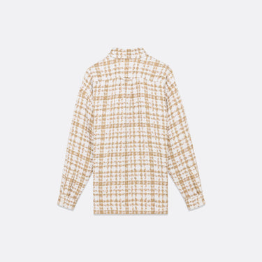 Faith Connexion Oversized Tweed Shirt Golden White