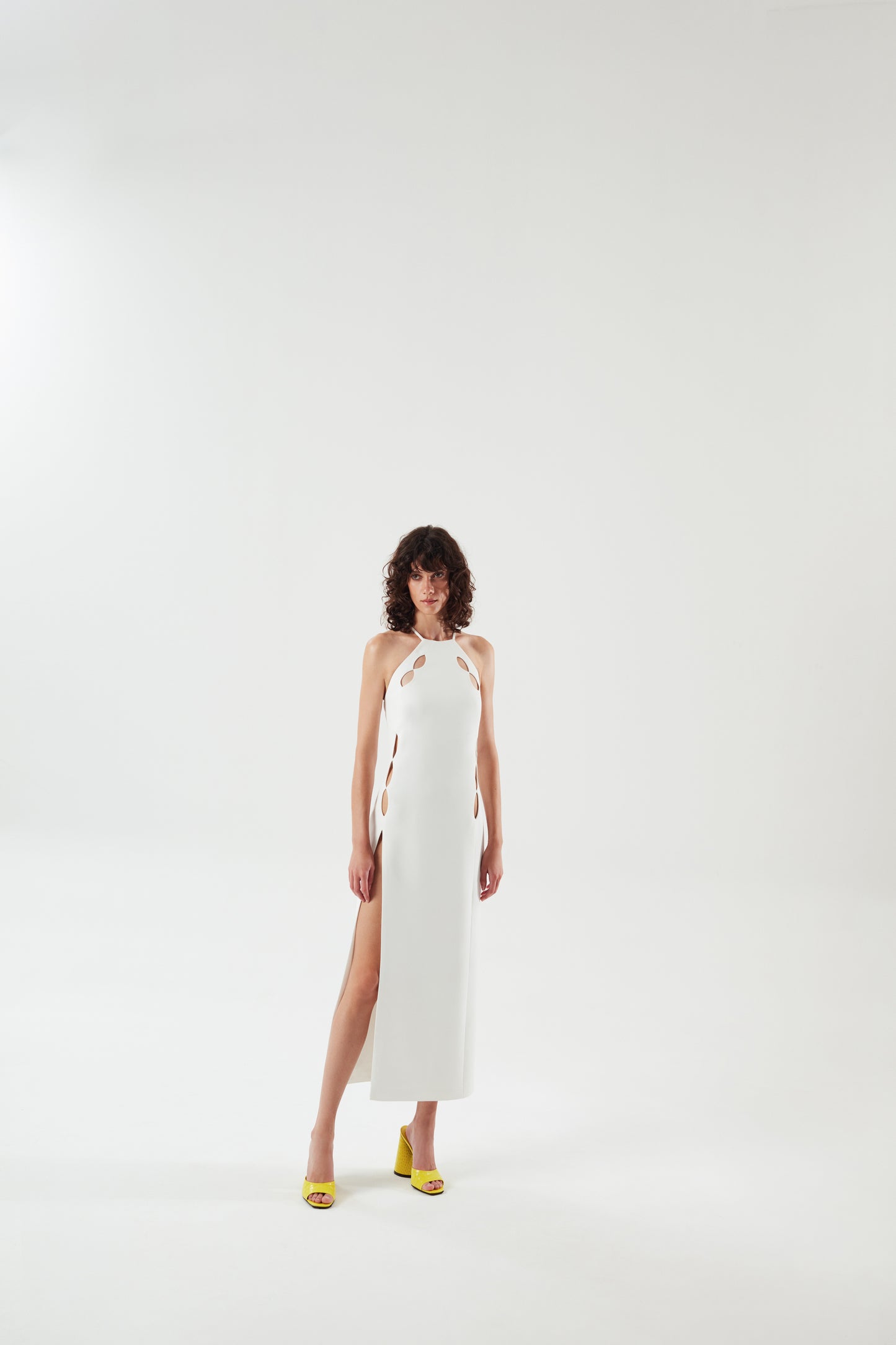 ILA MARIS  Midi Dress with Side Cutout Details