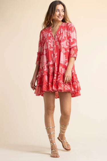 Sunday Saint Tropez Bella Ciao Flower Dress Red