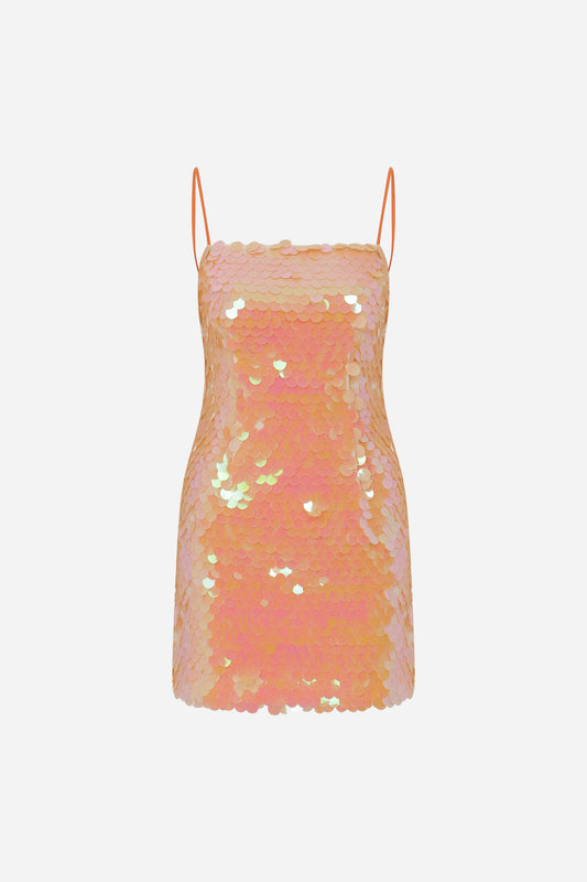 ILA NAMRA  Strapless Sequin Mini Dress with Open Back