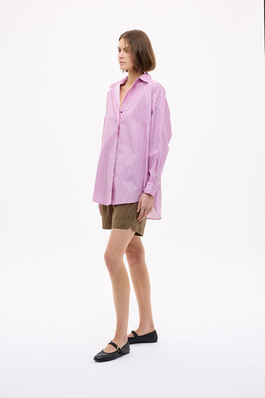 LMND Mara Oversized Long Sleeve Shirt Stripe
