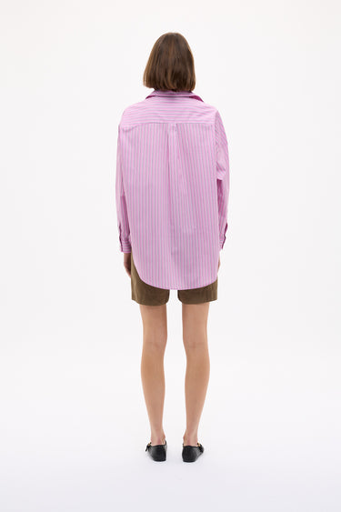 LMND Mara Oversized Long Sleeve Shirt Stripe