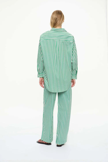 LMND Cala Drawstring Pants Green Hills/White/Navy