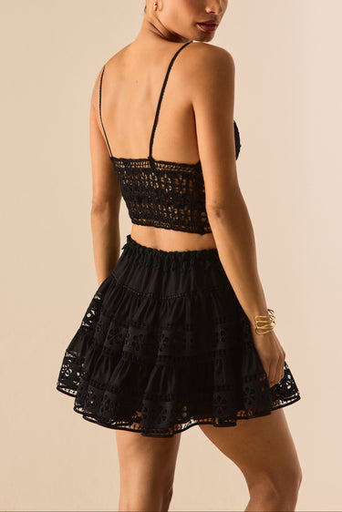 Charo Ruiz Ibiza Short Skirt Lea Black