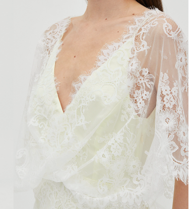THIRD FORM POETRY DRAPED LACE DRESS | LEMONADE