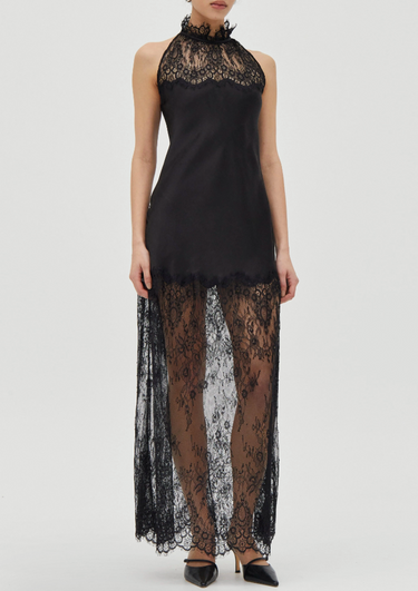 THIRD FORM POETRY LACE DRAWN IN MAXI | SMOKE