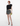 Self-Portrait Black Jersey Assymetric Sleeve top