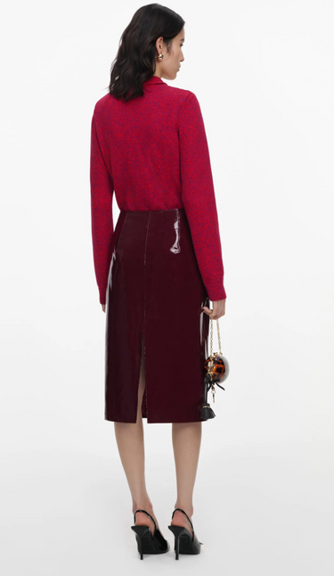 Self-Portrait Red Flower Knit Cardigan