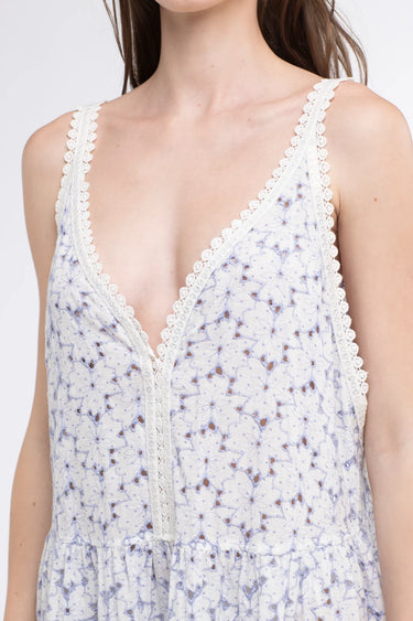 Sunday Saint Tropez Marylin Embroidered Dress Lavander