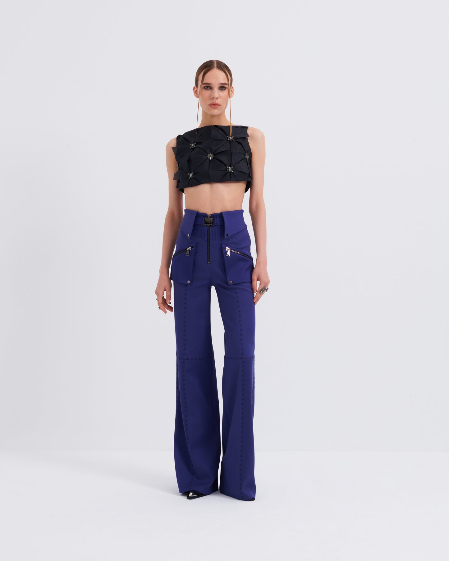 Tayfun Kaba High Waisted Flare Pants