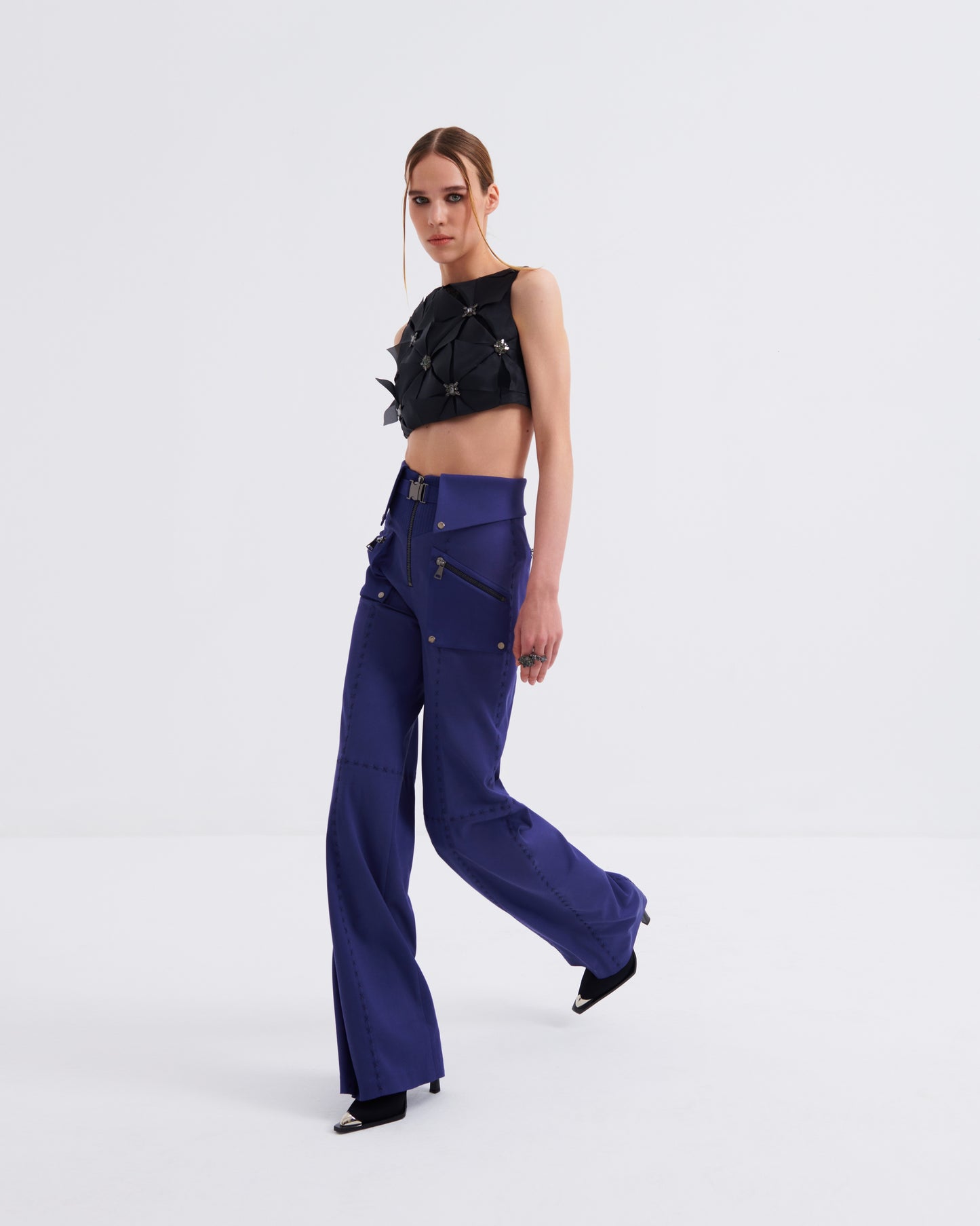 Tayfun Kaba High Waisted Flare Pants