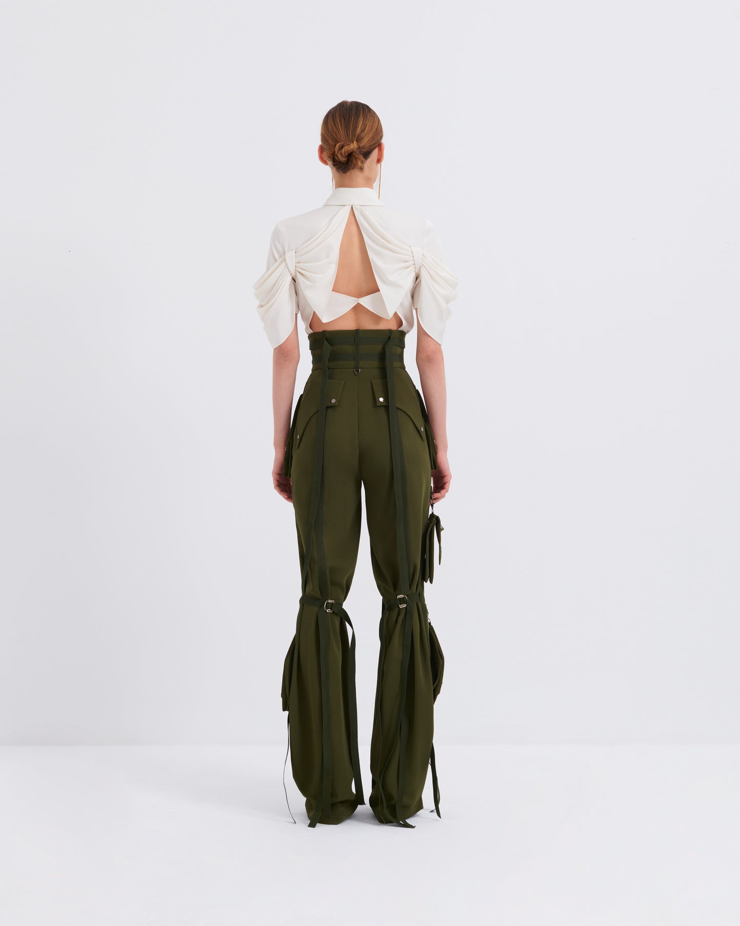 Tayfun Kaba High Waisted Cargo Pants