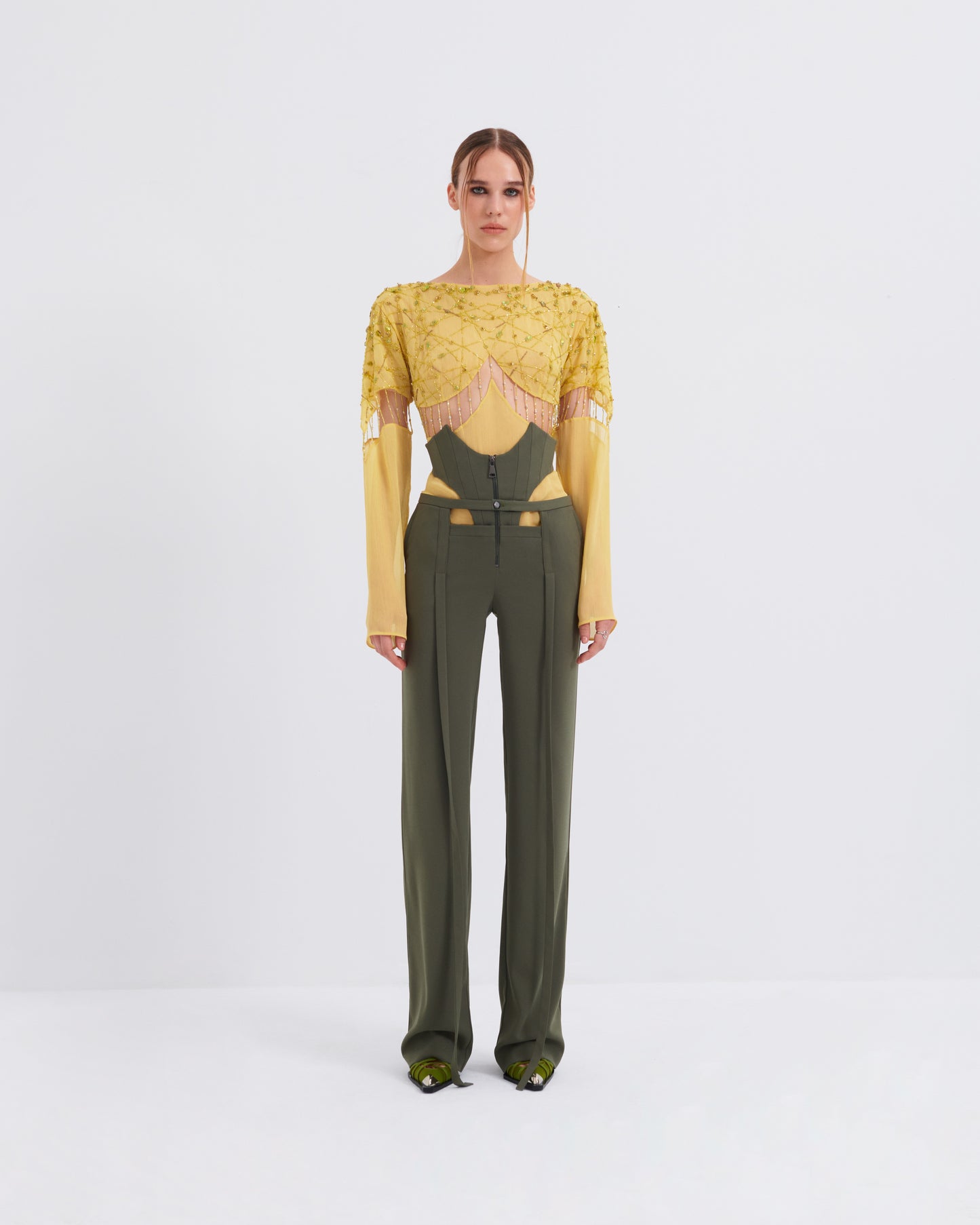 Tayfun Kaba Embroidered Cut-out Blouse