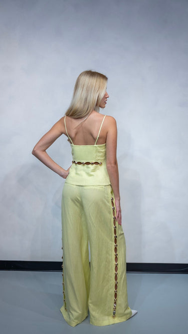 Simkhai Cayman Wide Leg Pant Celadon