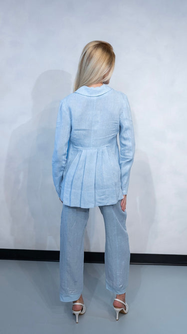Maurizio Mykonos Metallic sky blue Trousers