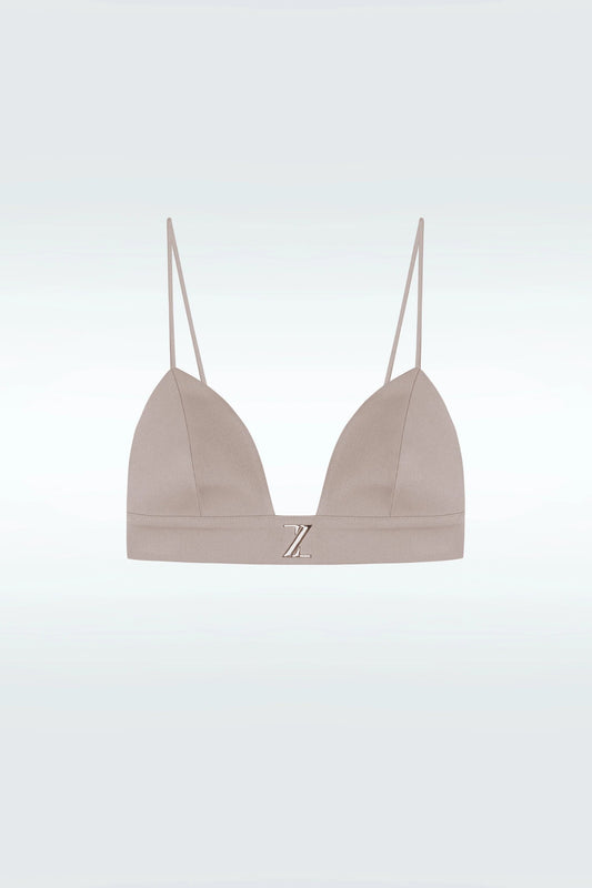 Zeynep Tosun Logo Top Beige