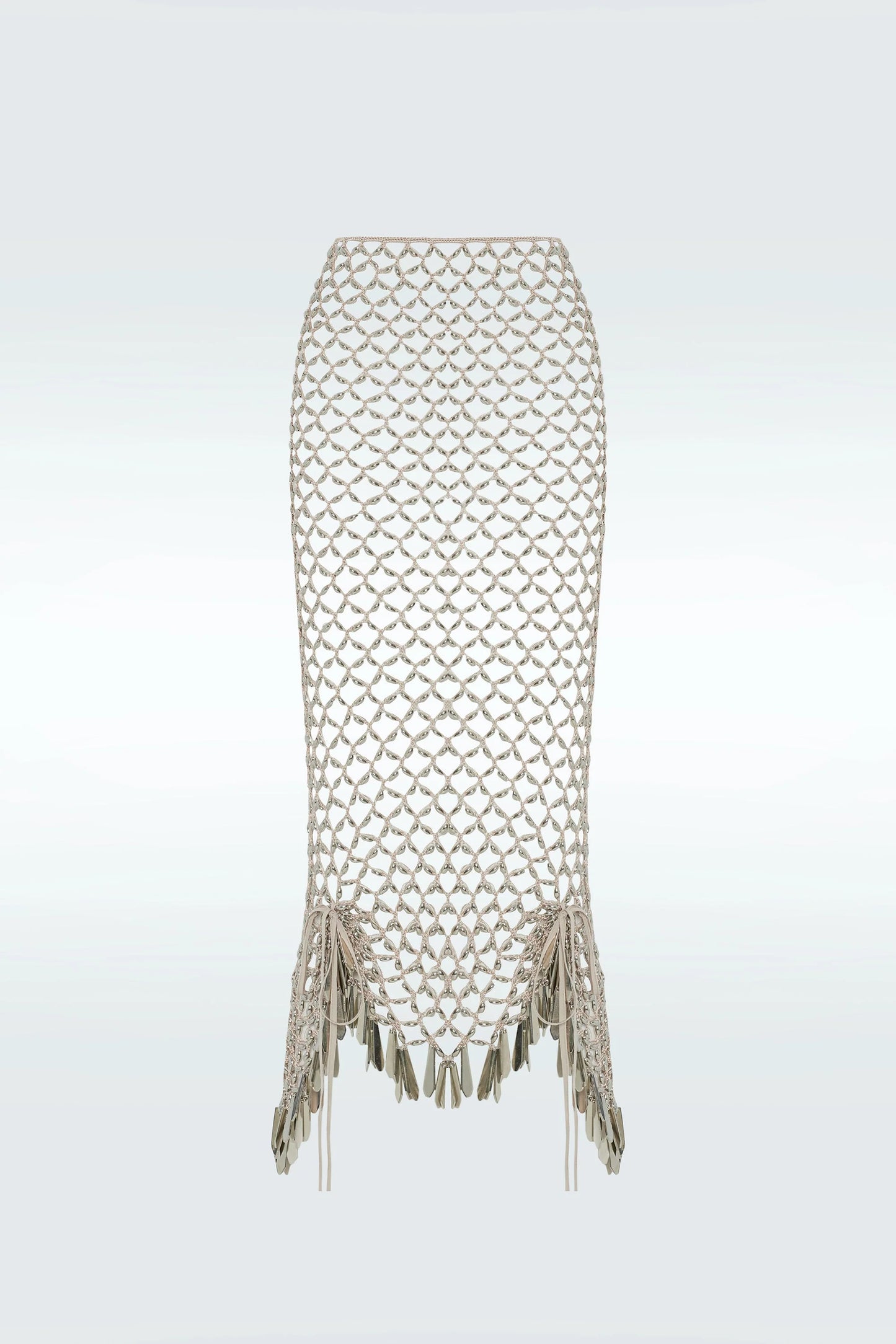 Zeynep Tosun Cannes Midi Skirt Beige