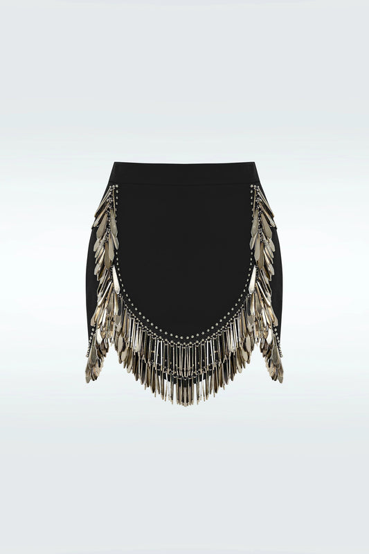 Zeynep Tosun Tassel Me Up Mini Skirt