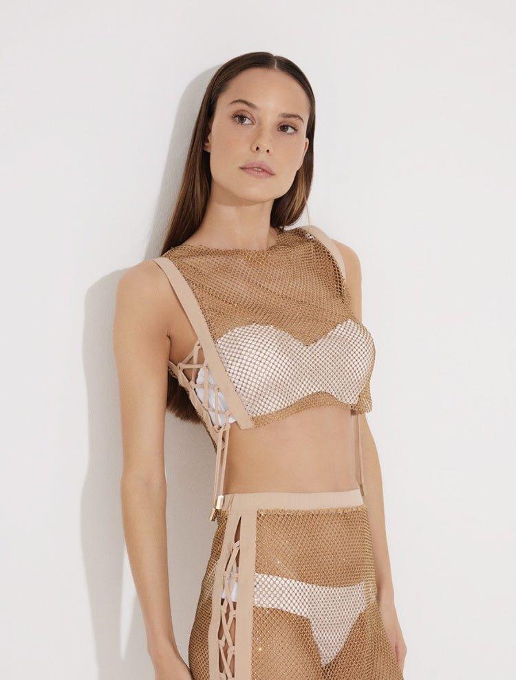 Moeva ALEJANDRA Nude Crop Top