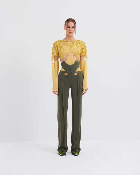 Tayfun Kaba Embroidered Cut-out Blouse
