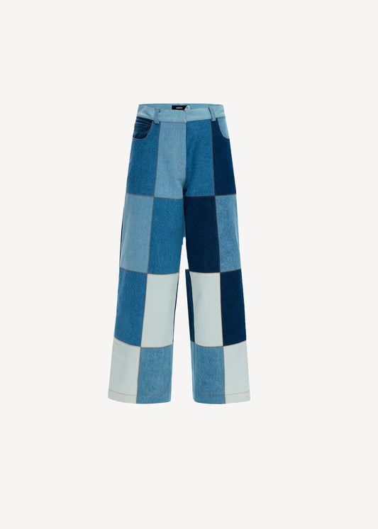 CEKETTE Patchwork Denim Pants