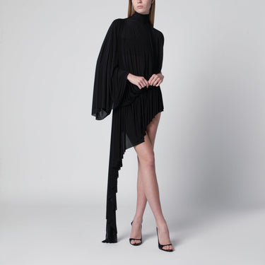 Francesco Murano Single Sleeve High Neck Dress Black