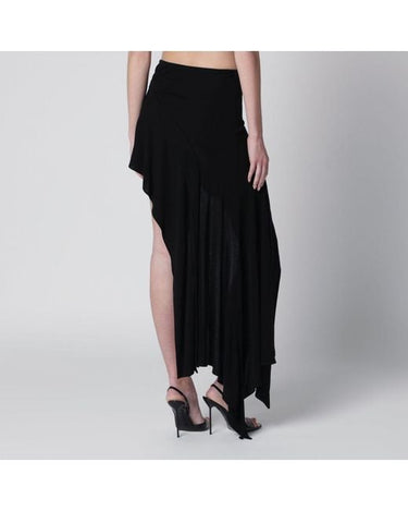 Francesco Murano Asymmetric Skirt With Bands Black