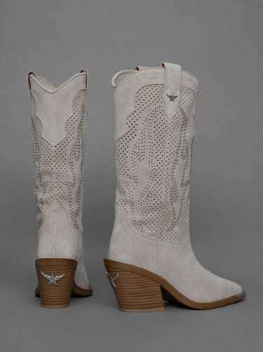 LOIE Inferno Beige Suede Boots