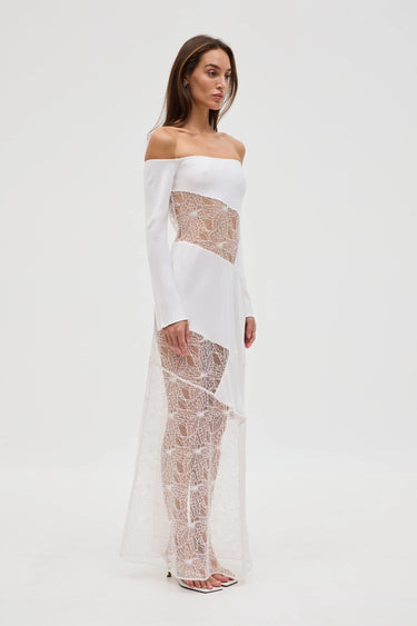 Inhale Panel Off Shoulder Dress Opal
