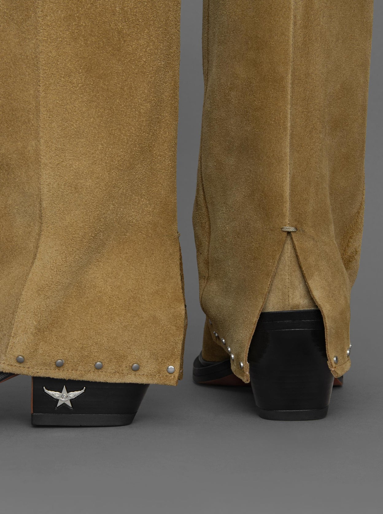 LOIE Joy Camel Suede Boots