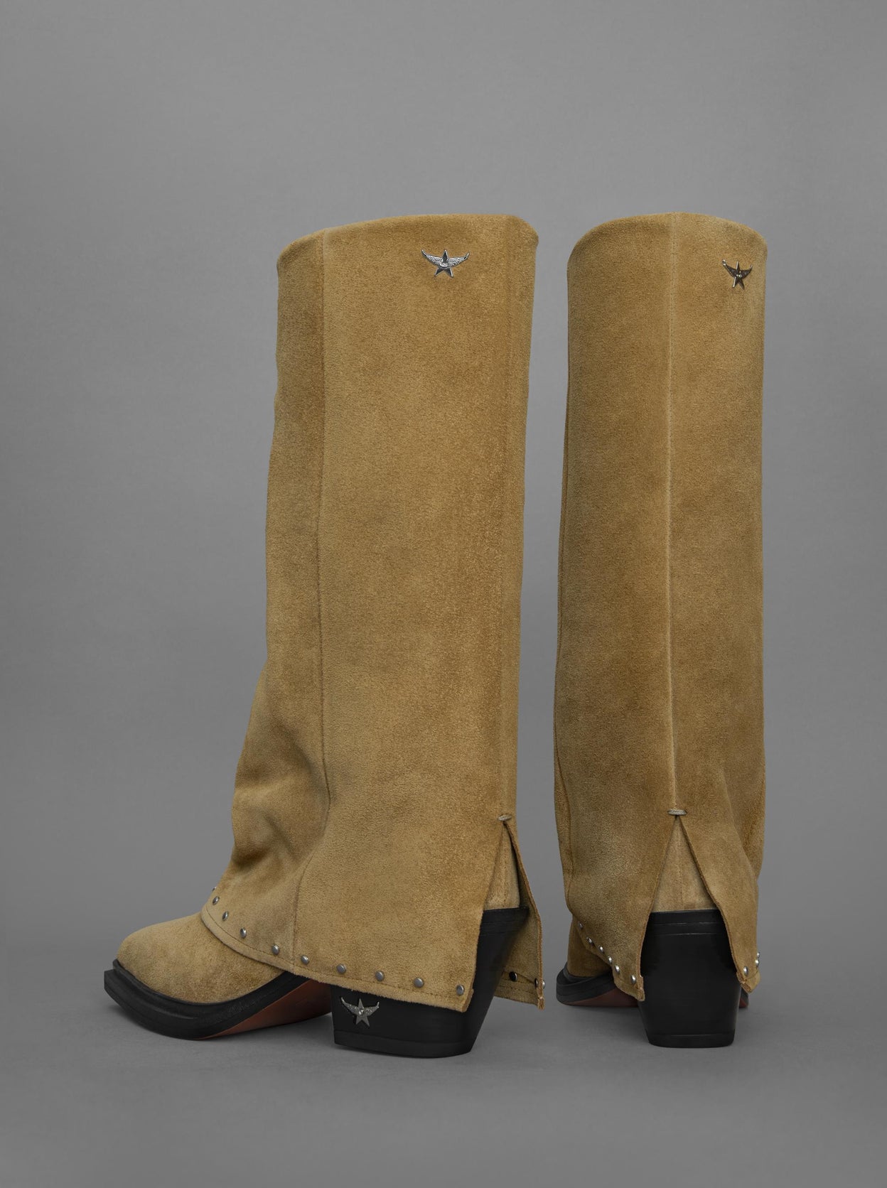 LOIE Joy Camel Suede Boots