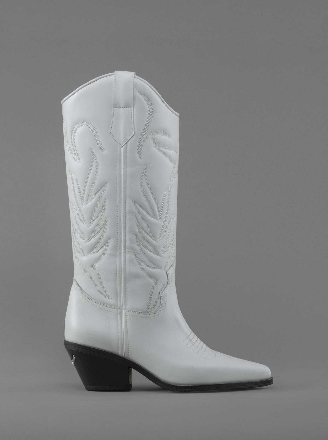 LOIE New Western White Leather Boots