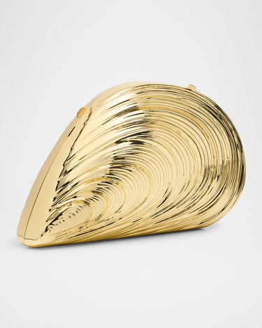 Simkhai Briget Metal Oyster Shell Clutch Bag