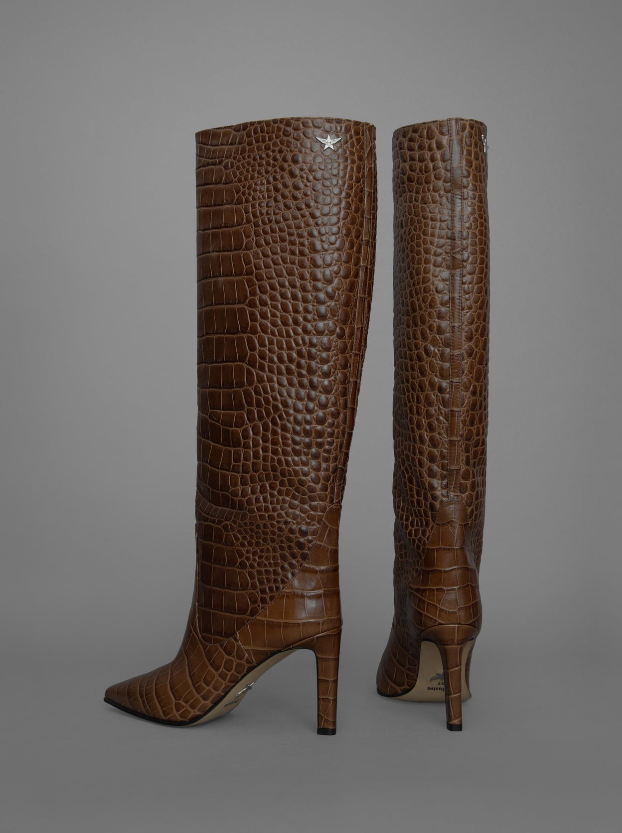 LOIE Visca Dark Brown Kroko Boots